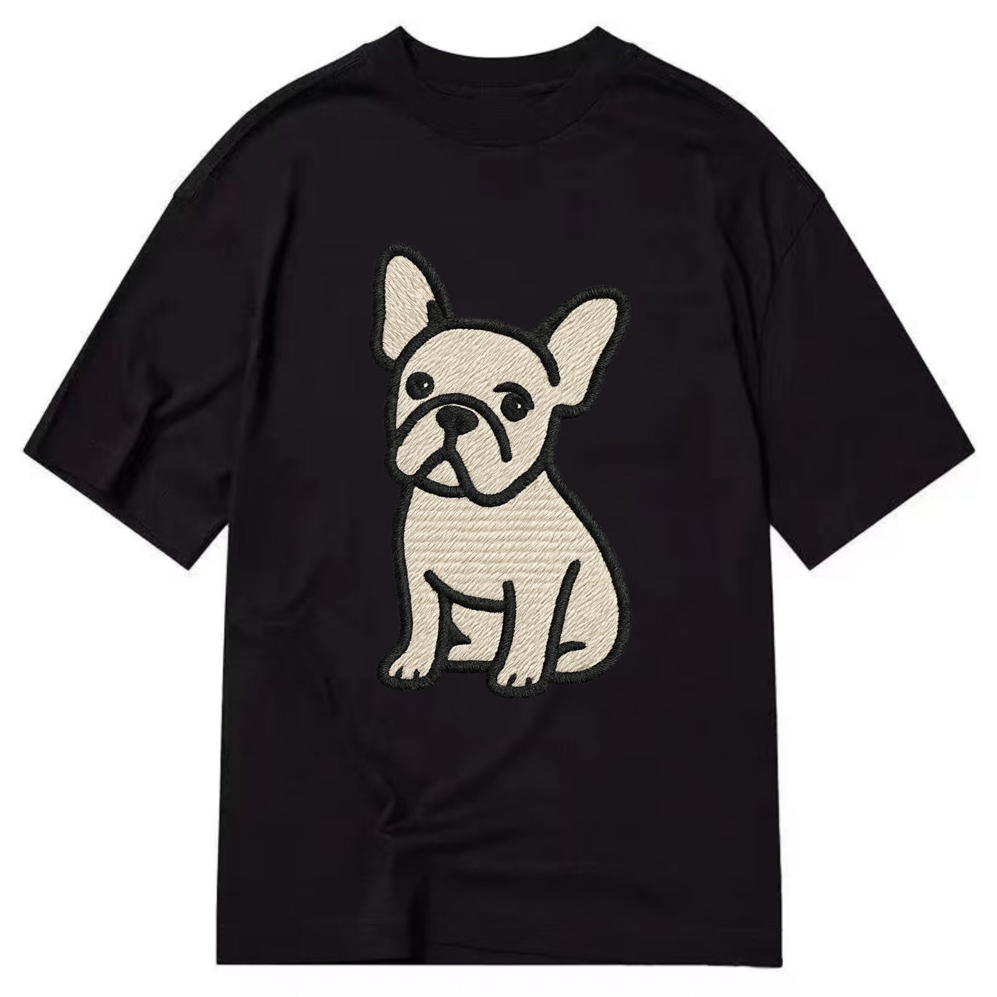 French Bulldog - Head tilt one ear up - Classic T-shirt - Black