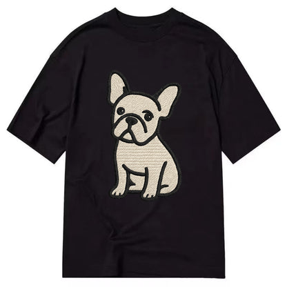 French Bulldog - Head tilt one ear up - Classic T-shirt - Black