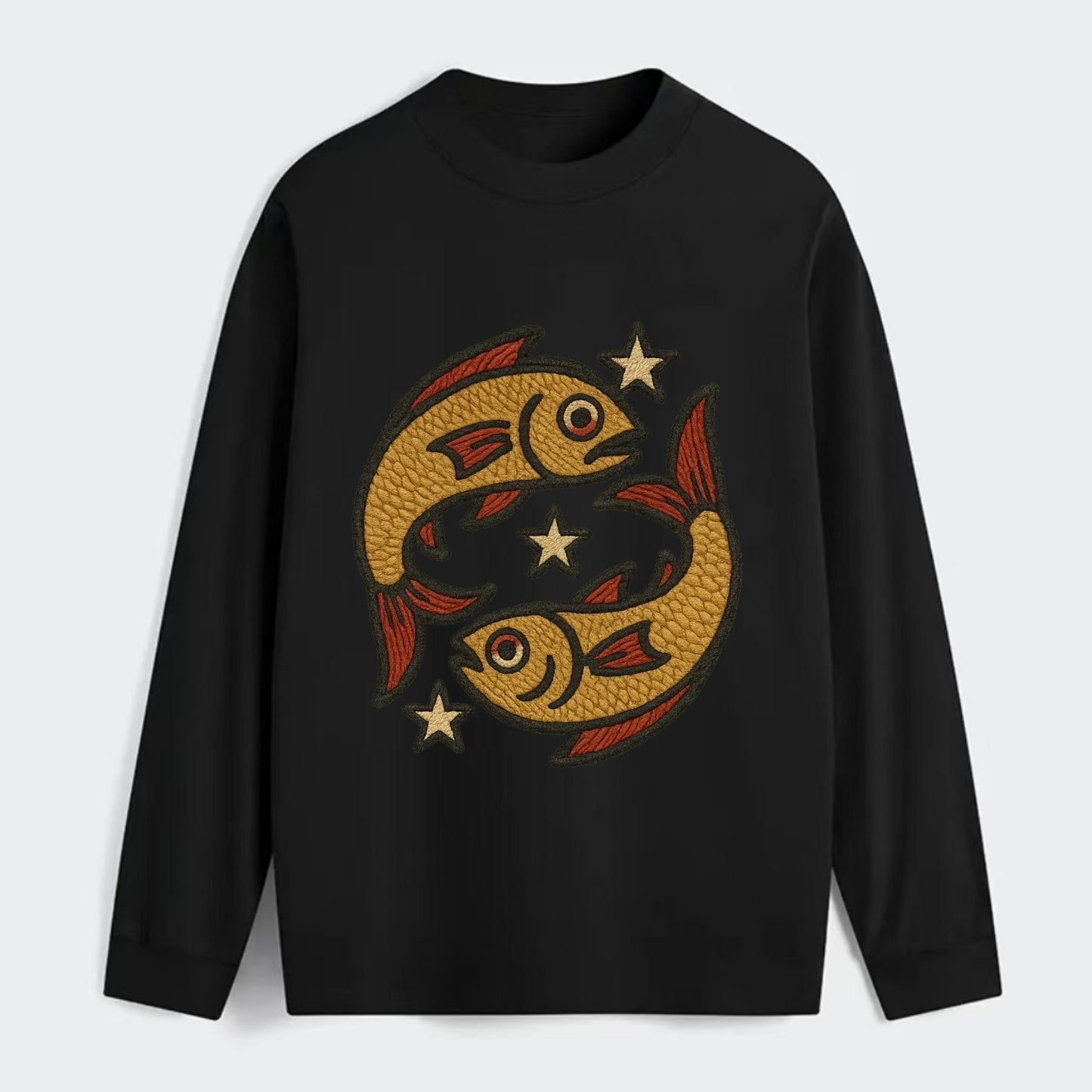 Pisces Fish  - Classic Long Sleeve Shirt - Black