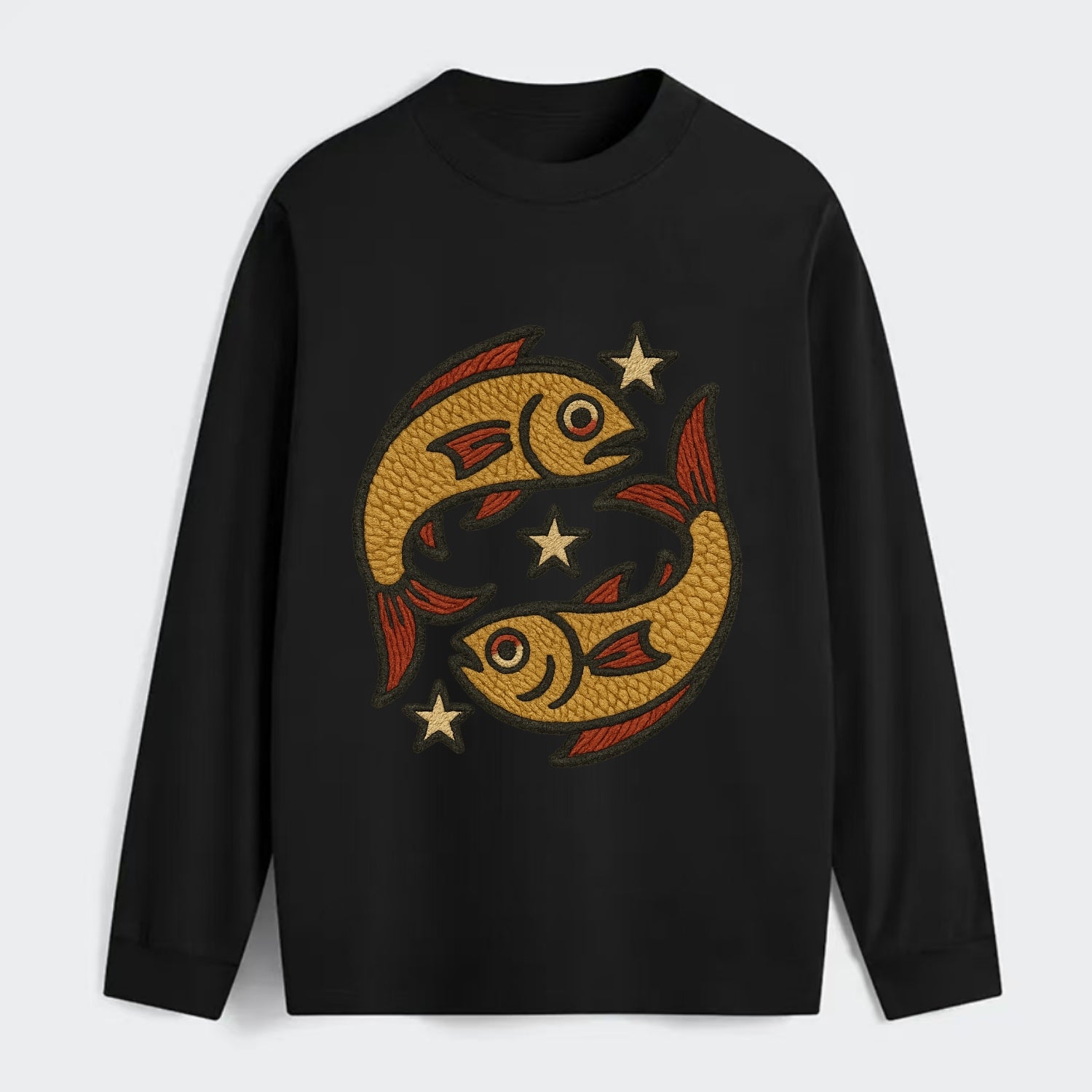 Pisces Fish  - Classic Long Sleeve Shirt - Black