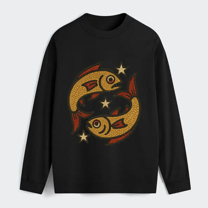 Pisces Fish  - Classic Long Sleeve Shirt - Black