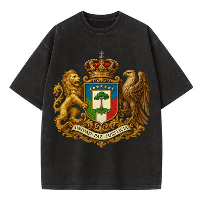 Equatorial Guinea Silk Cotton Tree Emblem - Vintage T-shirt - Black