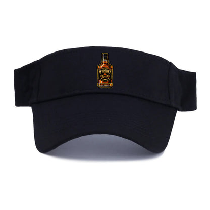 WHISKEY BOTTLE - bourbon bottle in amber and gold , spirits connoisseur - Visor - Black
