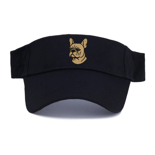 French Bulldog Cream Colored Professional Design Visor - Black