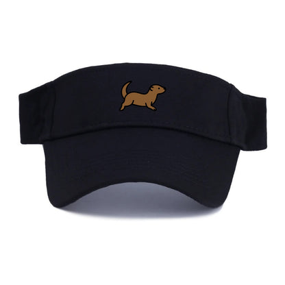 Otter - Brown sleek swimming pose flat side profile - Visor - Black