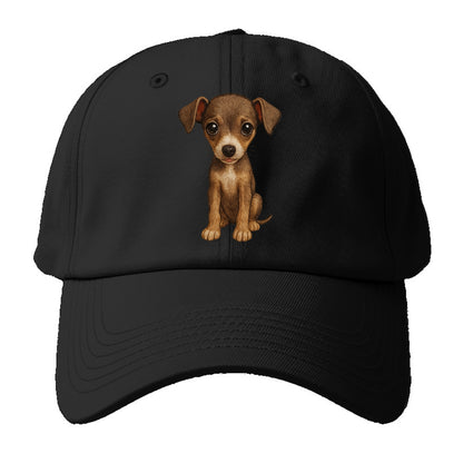 Baby Italian Greyhound Puppy - sleek tiny body, long legs, gentle - Baseball Cap For Big Heads - Black