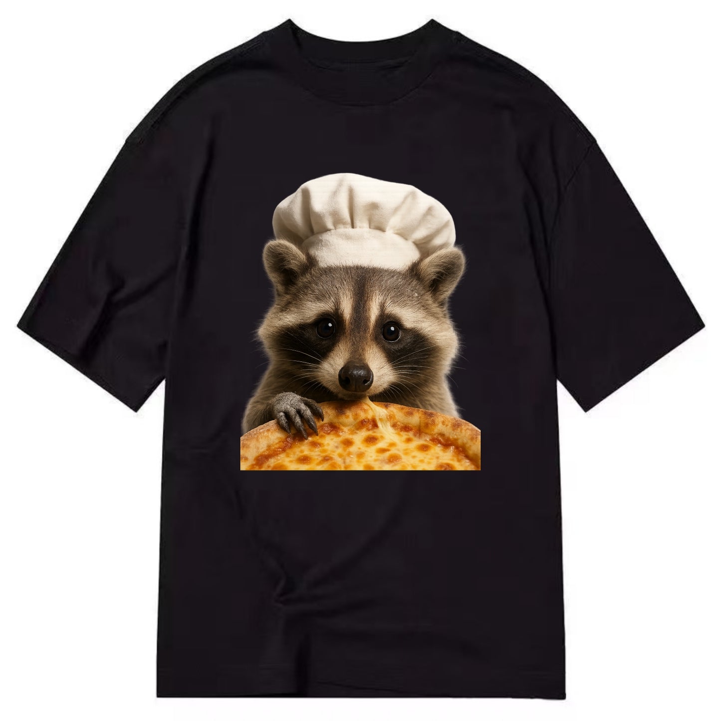 Pizza Dad Raccoon  - Classic T-shirt - Black