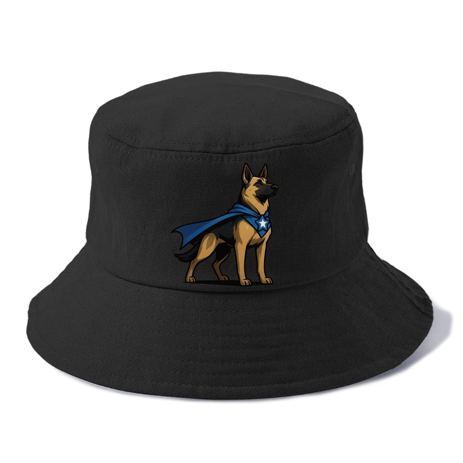 German Shepherd Patriotic Hero  - Bucket Hat - Black