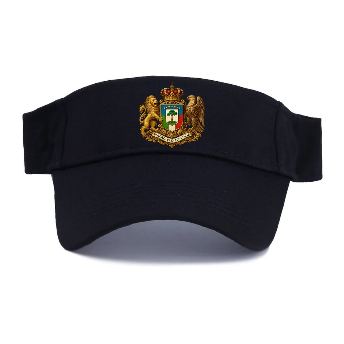 Equatorial Guinea Silk Cotton Tree Emblem  - Visor - Black