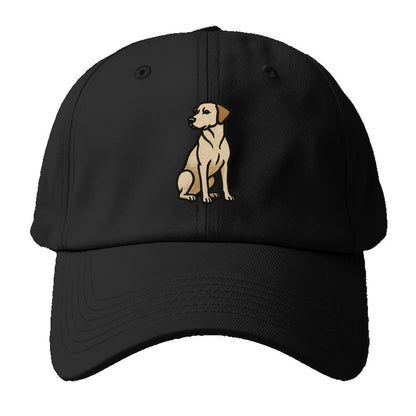 Rhodesian Ridgeback - Red wheaten sittin Baseball Cap - Black