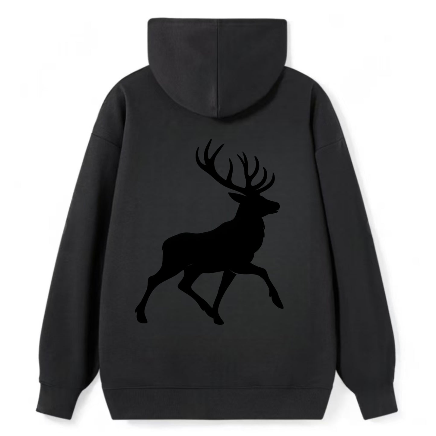 Deer with majestic antlers - Classic Pullover Hoodie - Black