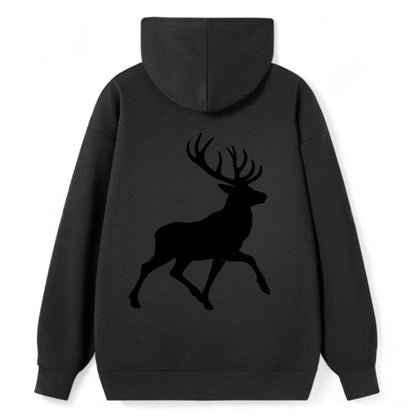 Deer with majestic antlers - Classic Pullover Hoodie - Black