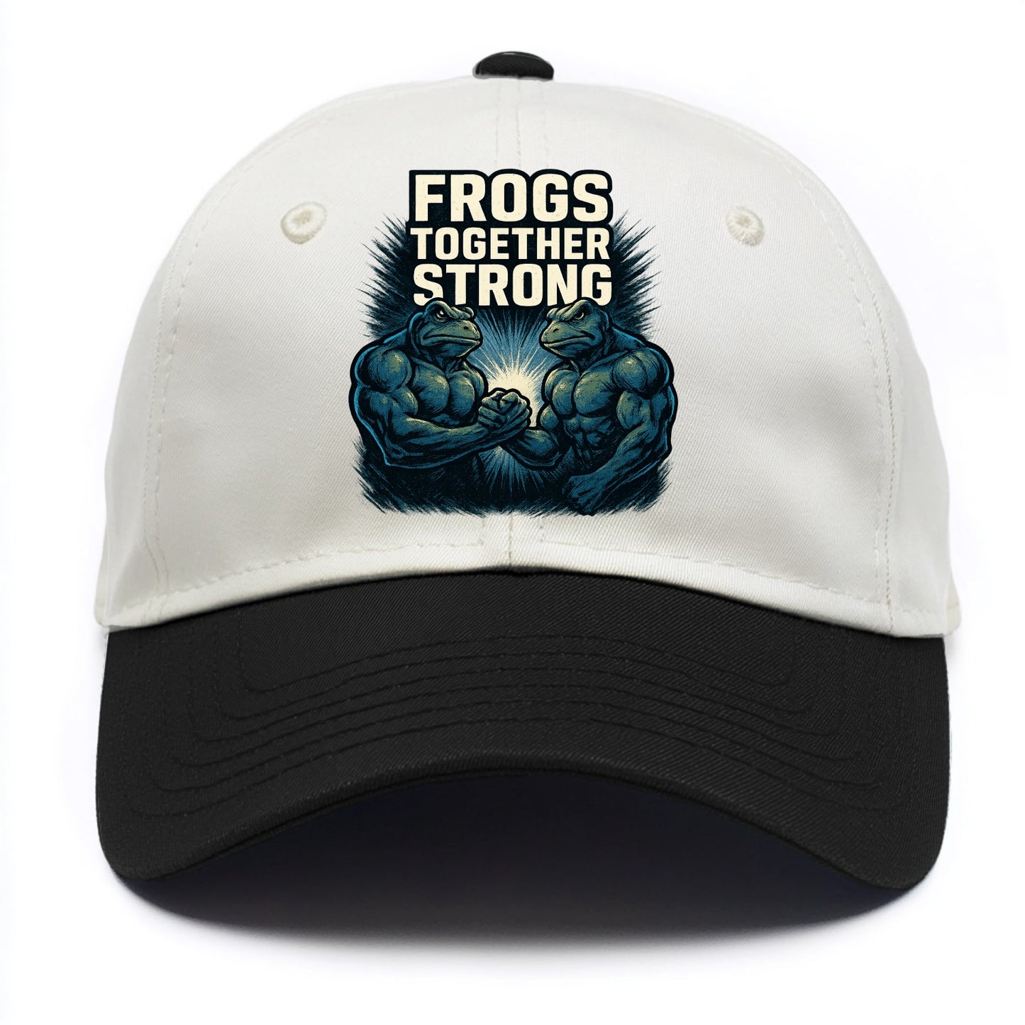 Frogs Together Strong 4 - Two Tone Cap - Black