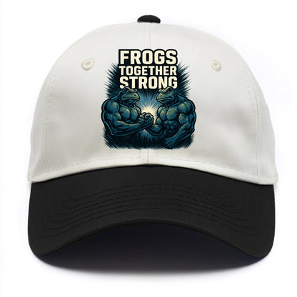 Frogs Together Strong 4 - Two Tone Cap - Black