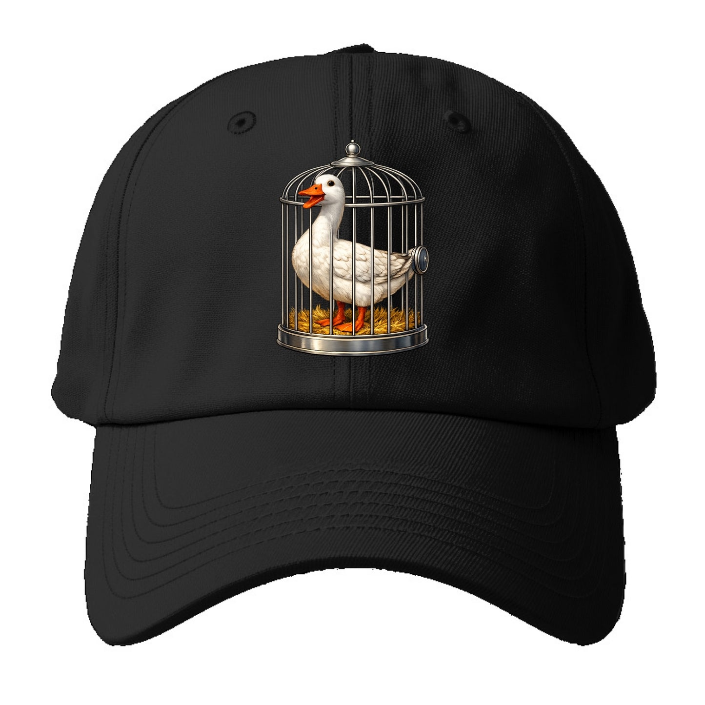 Duck In Cage - Baseball Cap - Black