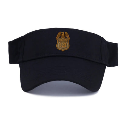 Police Badge  - Visor - Black