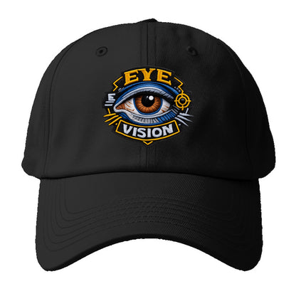 EYE VISION - anatomical eye in blue and brown , optometry - Baseball Cap - Black