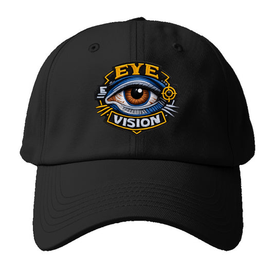 EYE VISION - anatomical eye in blue and brown , optometry - Baseball Cap - Black