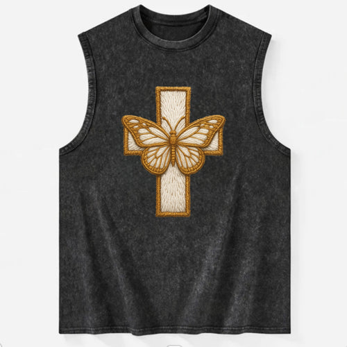 Resurrection Cross  - Vintage Washed Tank