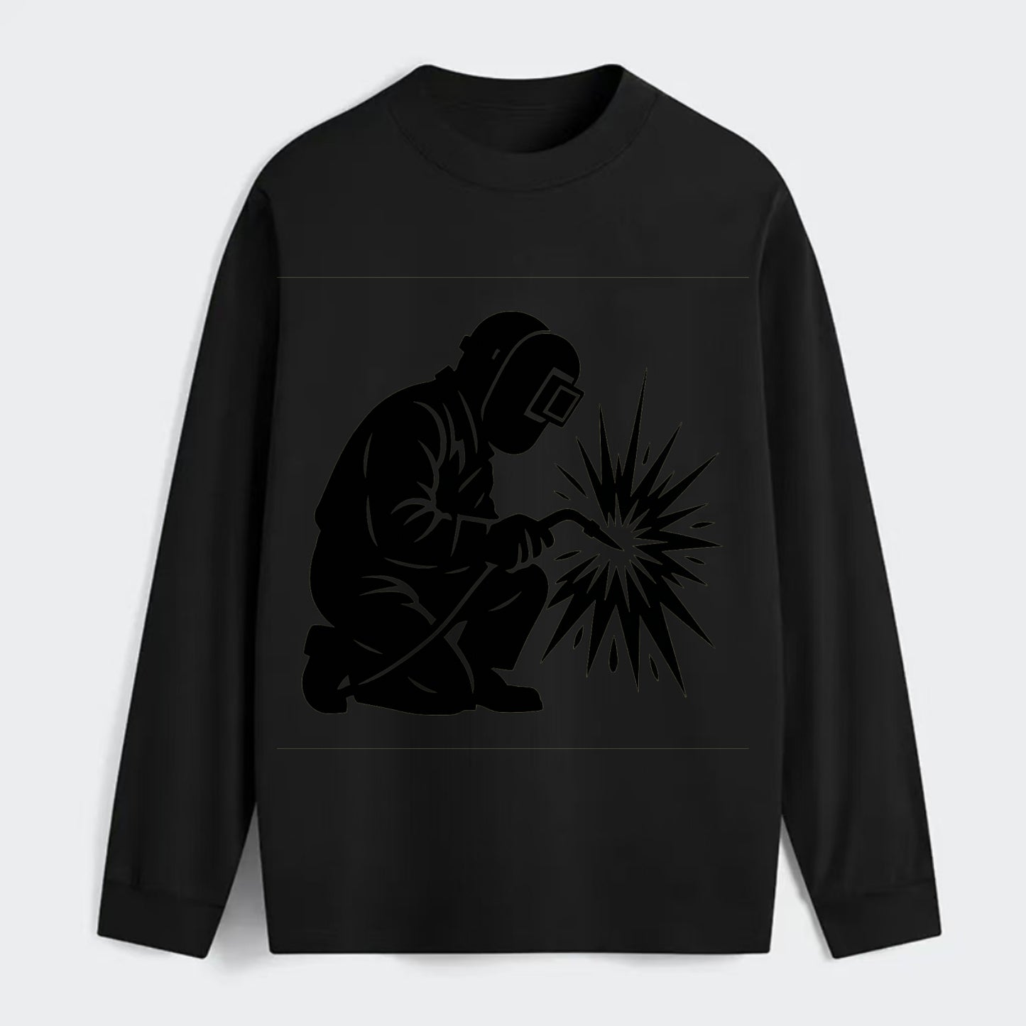Welder sparks flying dramatically - Classic Long Sleeve Shirt - Black