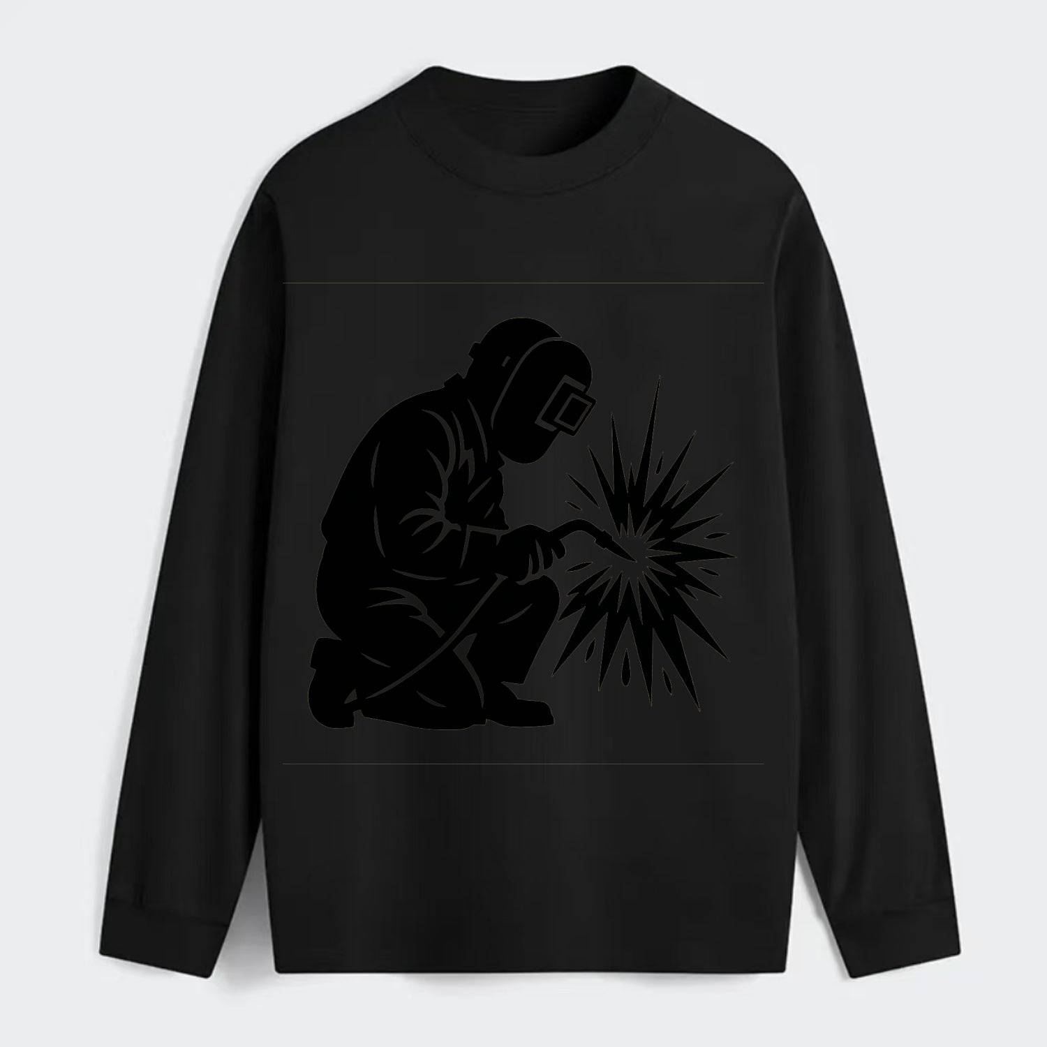 Welder sparks flying dramatically - Classic Long Sleeve Shirt - Black