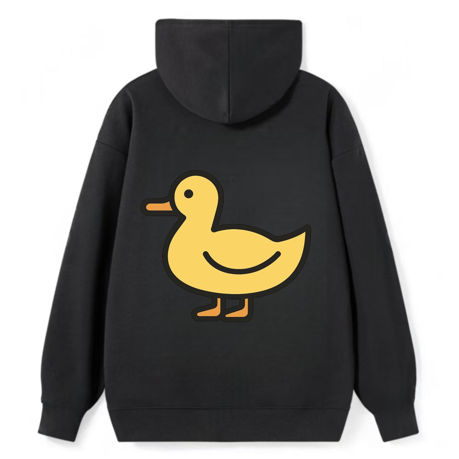 Duck - Yellow mallard flat side profile - Classic Pullover Hoodie - Black