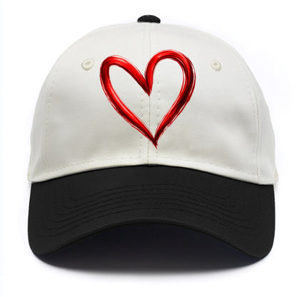Love Heart - Two Tone Cap - Black