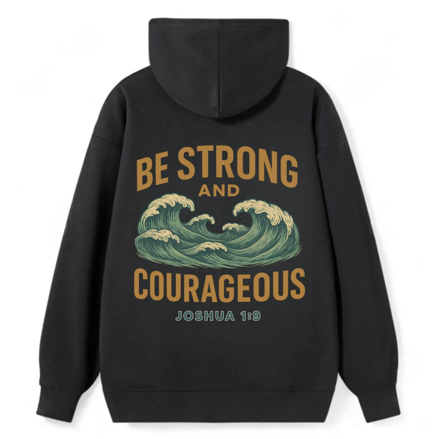 Joshua 1:9 Ocean - Classic Pullover Hoodie - Black