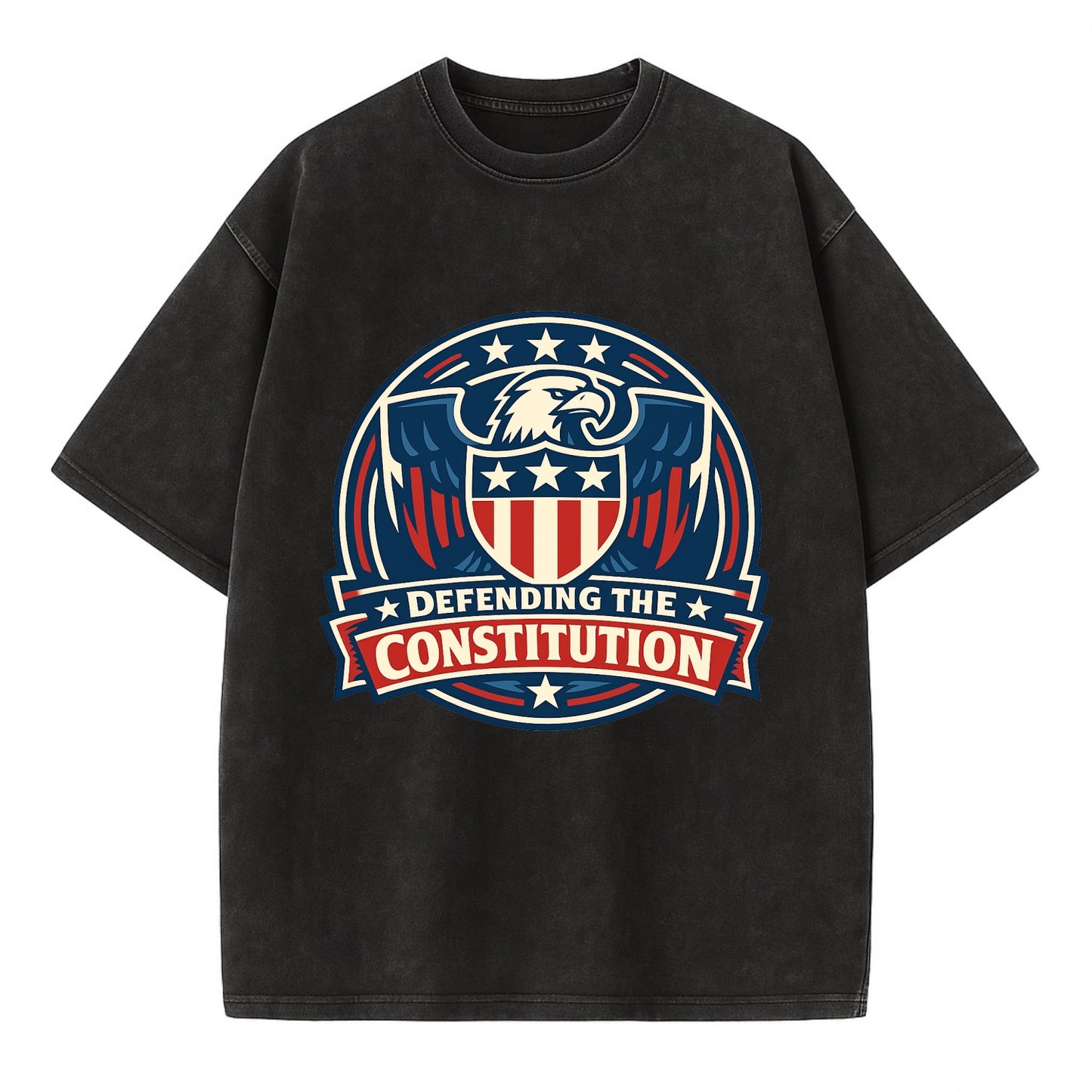 Defend Constitution - Vintage T-shirt - Black