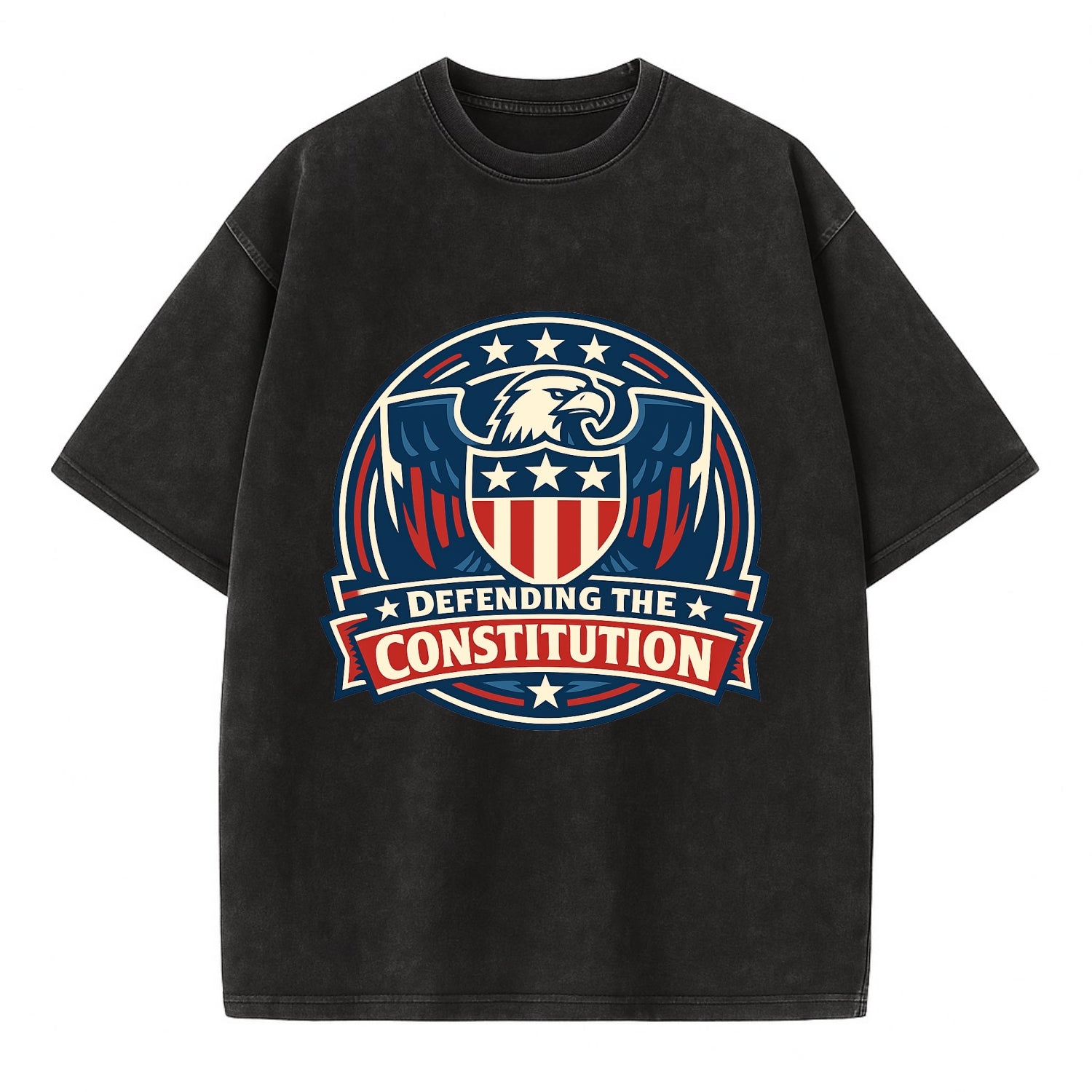 Defend Constitution - Vintage T-shirt - Black