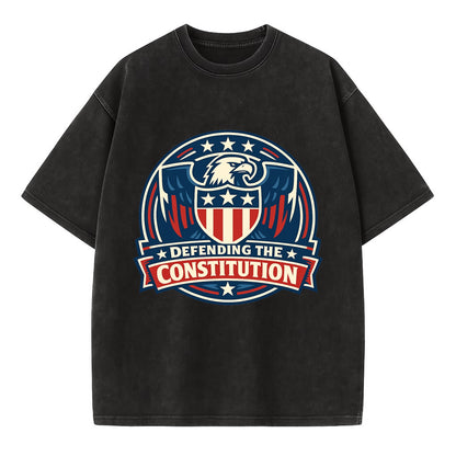 Defend Constitution - Vintage T-shirt - Black