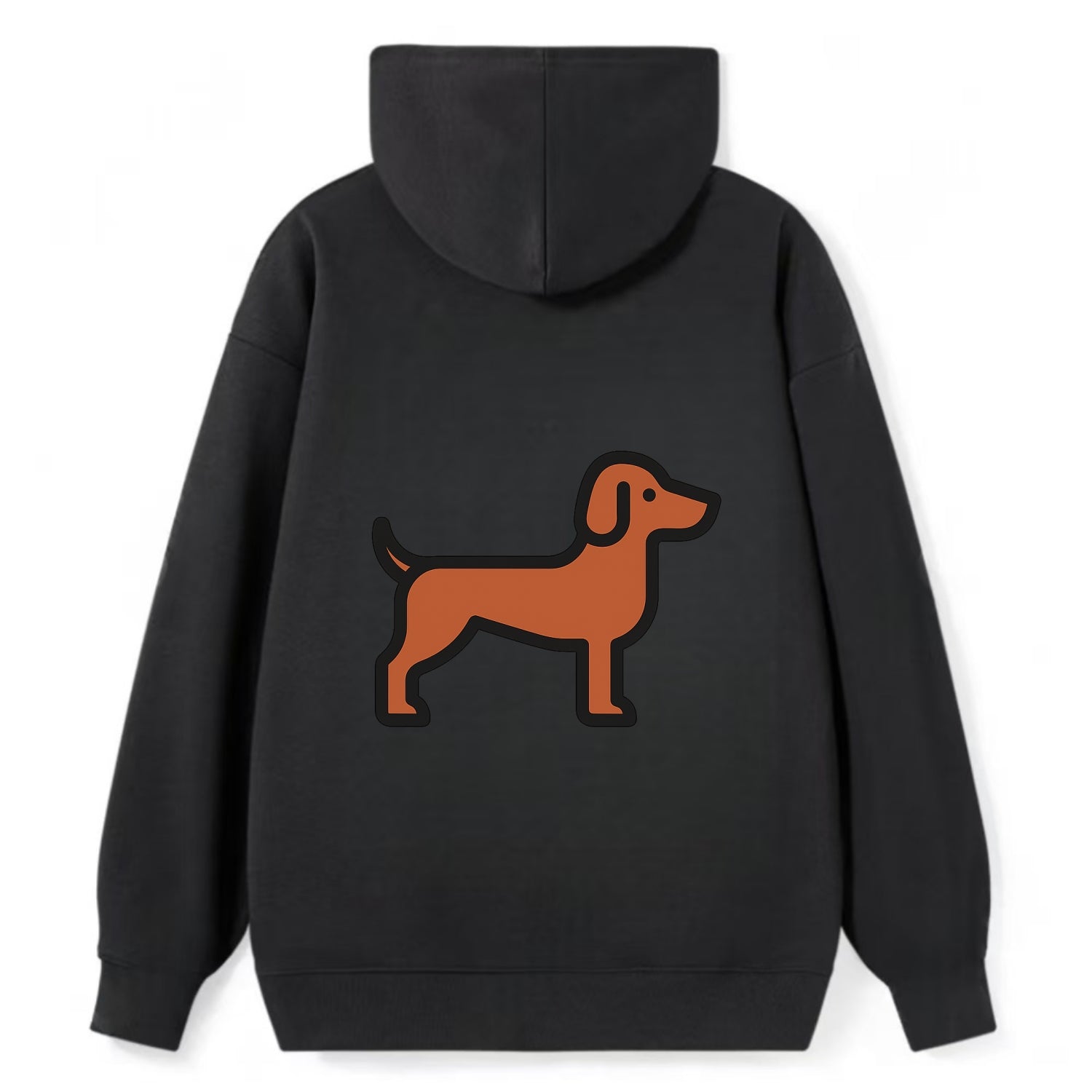 Vizsla - Rust colored flat side profile - Classic Pullover Hoodie - Black