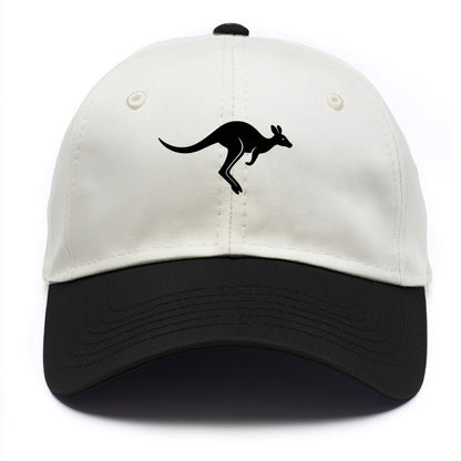 Kangaroo leaping across outback - Two Tone Cap - Black