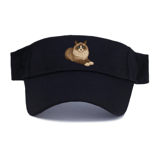 Ragdoll  relaxed lying down with head up Visor - Black