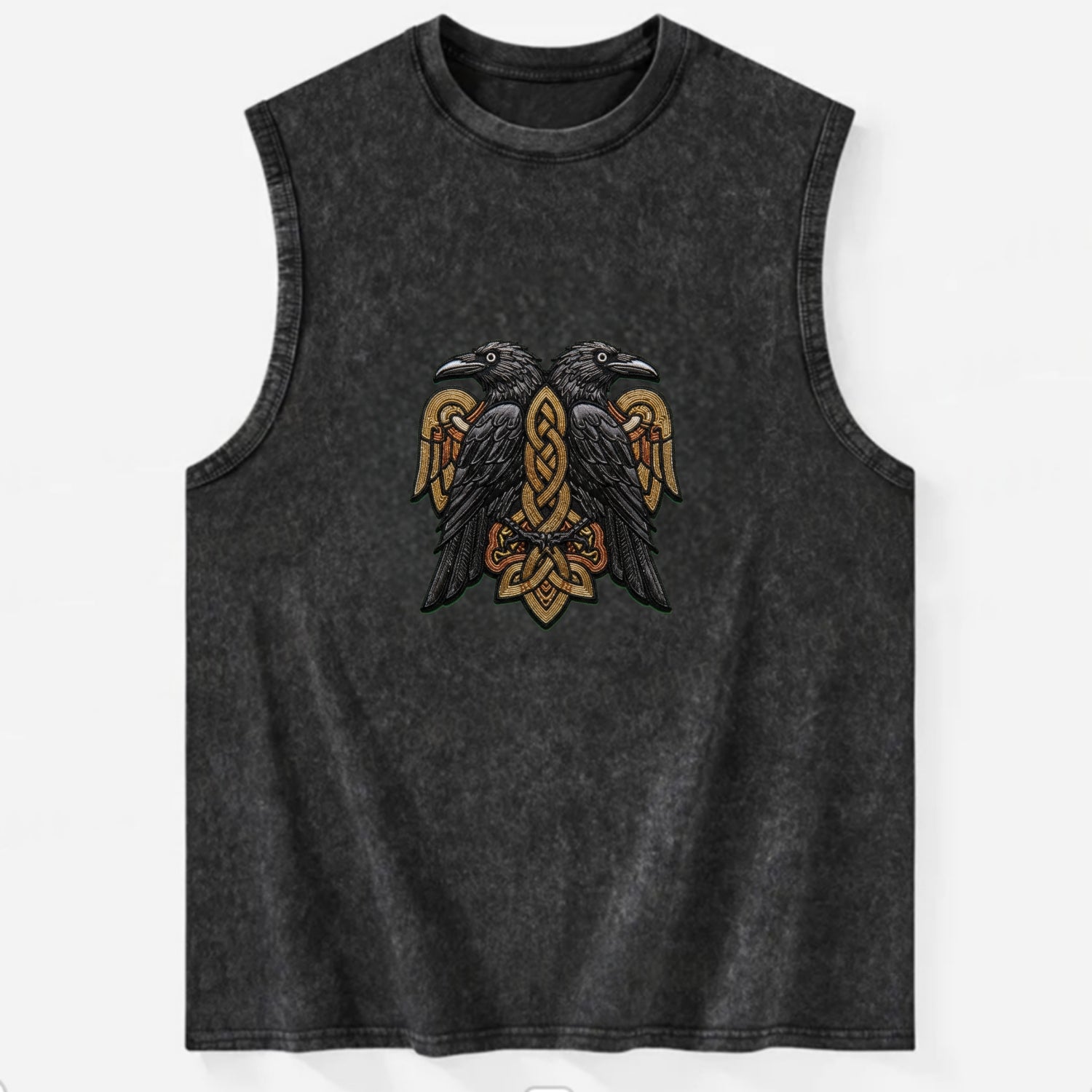 Odin's Ravens - Vintage Washed Tank - Black