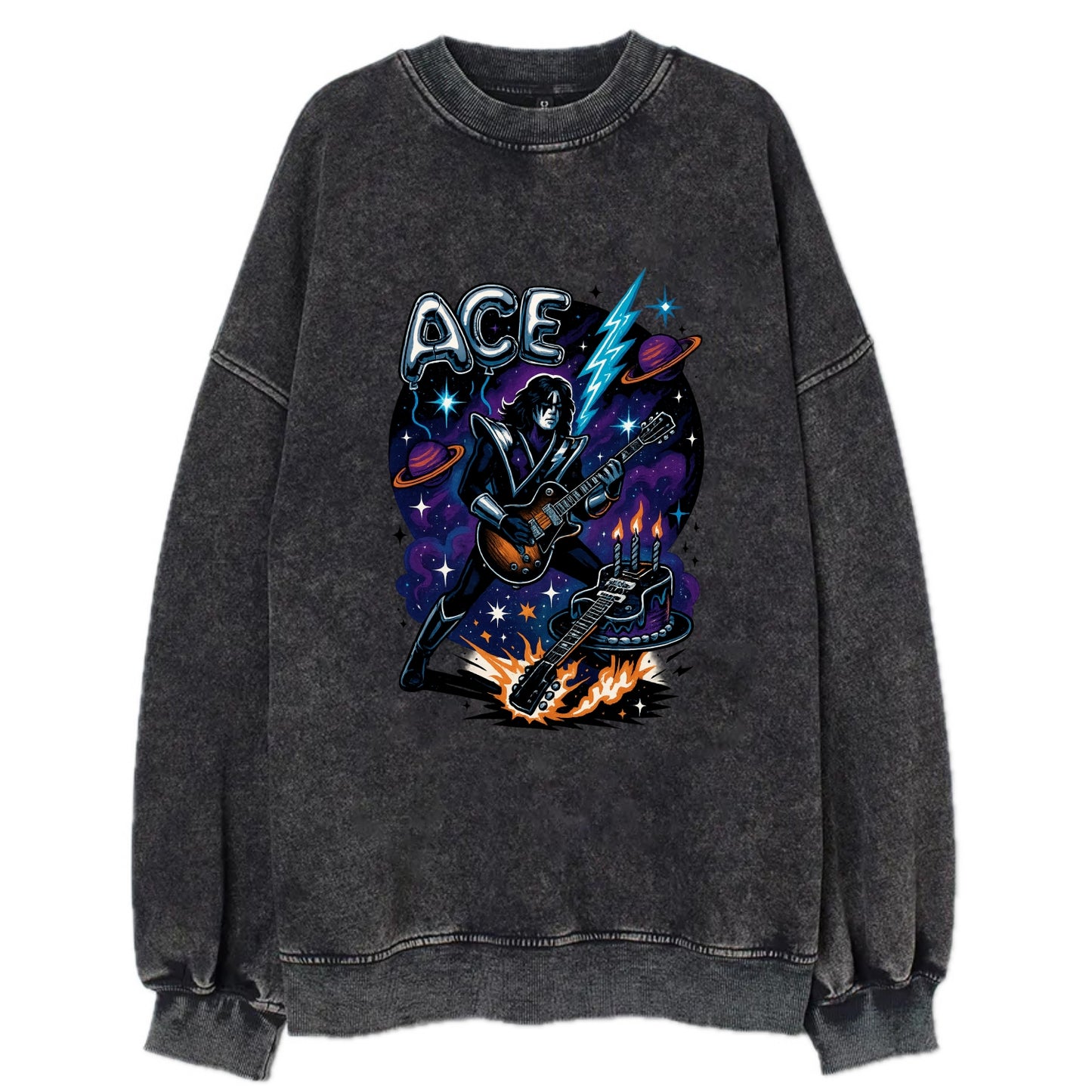 Ace Birthday Celebration - Vintage Sweatshirt - Black