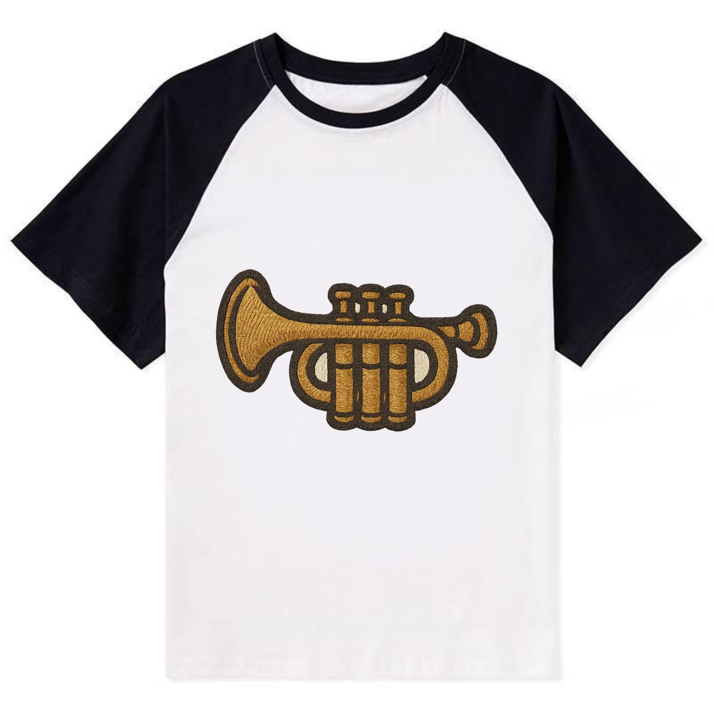 Trumpet  - Contrast Raglan T-shirt - Black