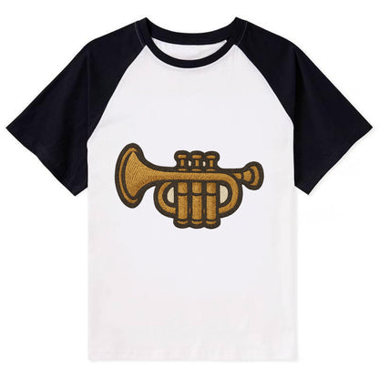 Trumpet  - Contrast Raglan T-shirt - Black
