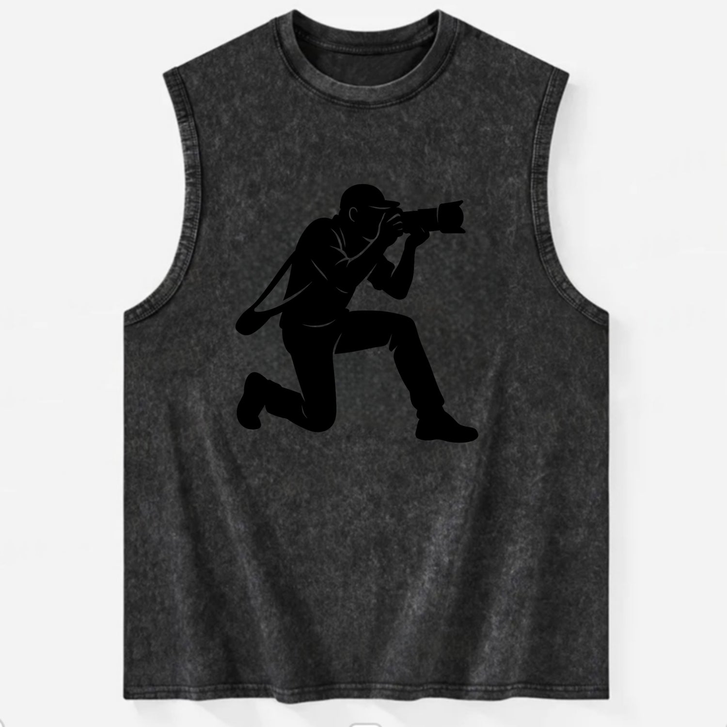 Photographer capturing perfect shot - Vintage Washed Tank - Black