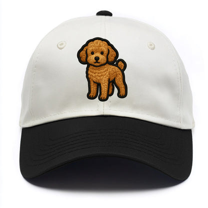 Toy Poodle - Trendy miniature design wit - Two Tone Cap - Black