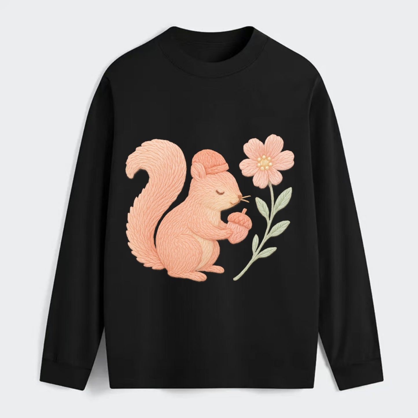Coral Squirrel - Classic Long Sleeve Shirt - Black