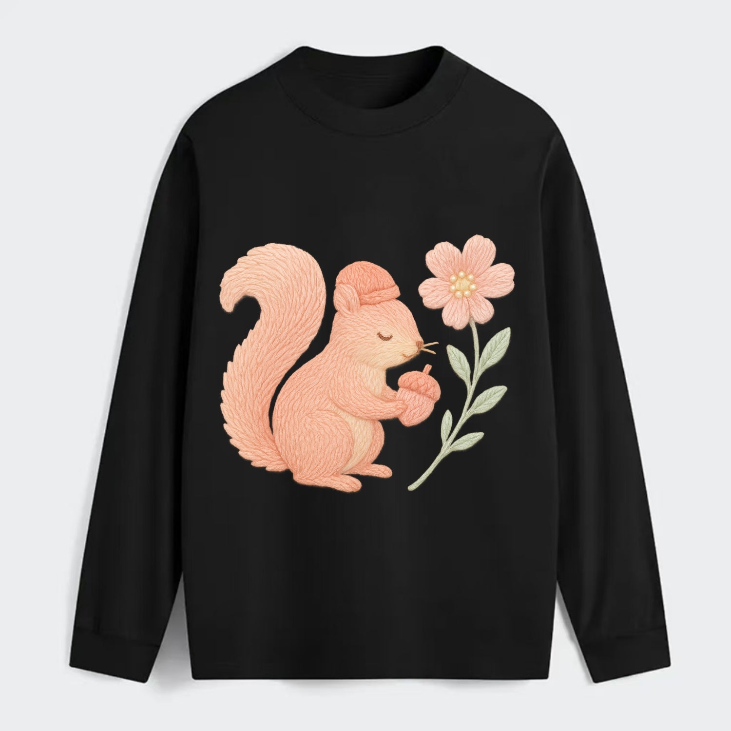 Coral Squirrel - Classic Long Sleeve Shirt - Black