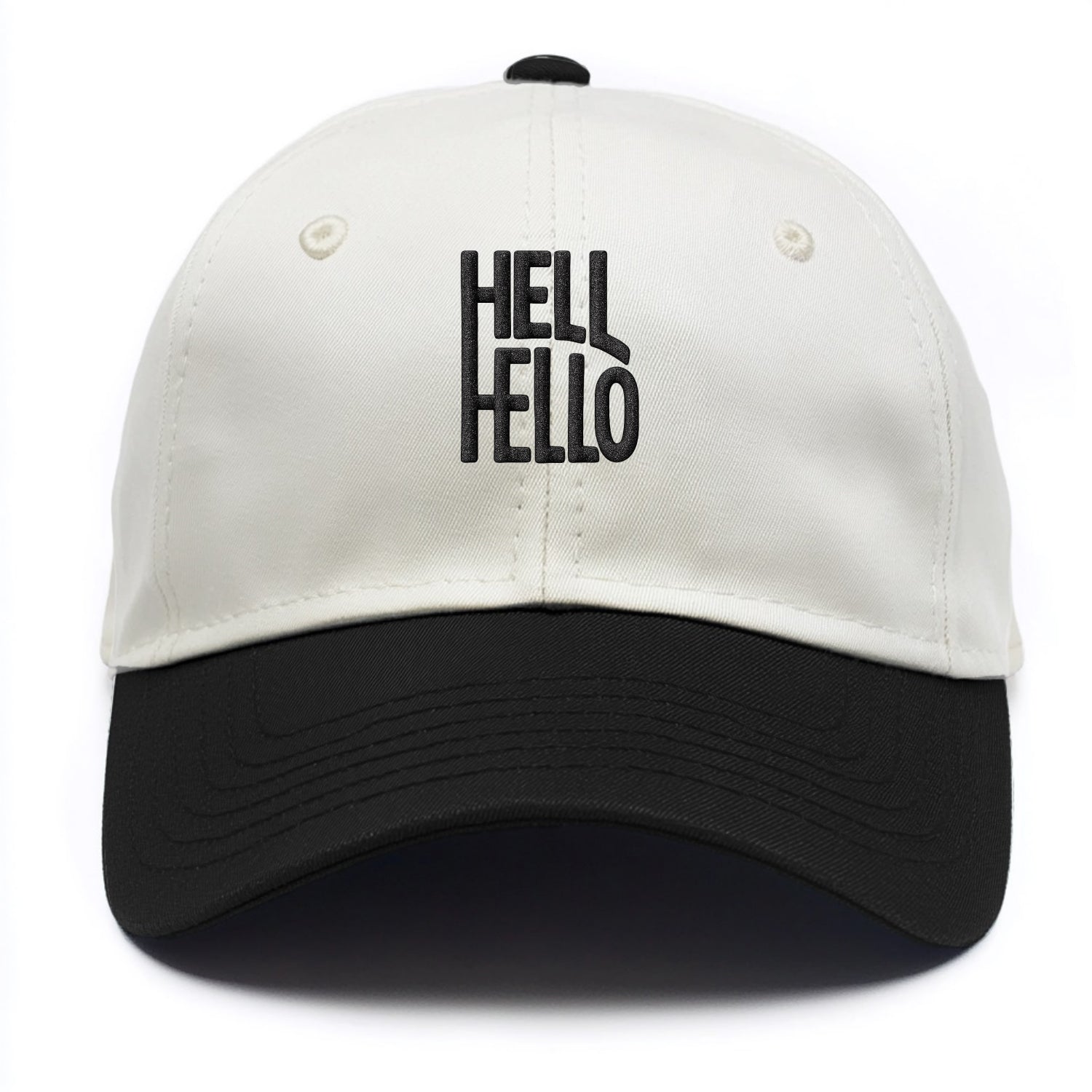 HELL;HELLO BEAUTIFUL Floral Print Hat - Two Tone Cap - Black