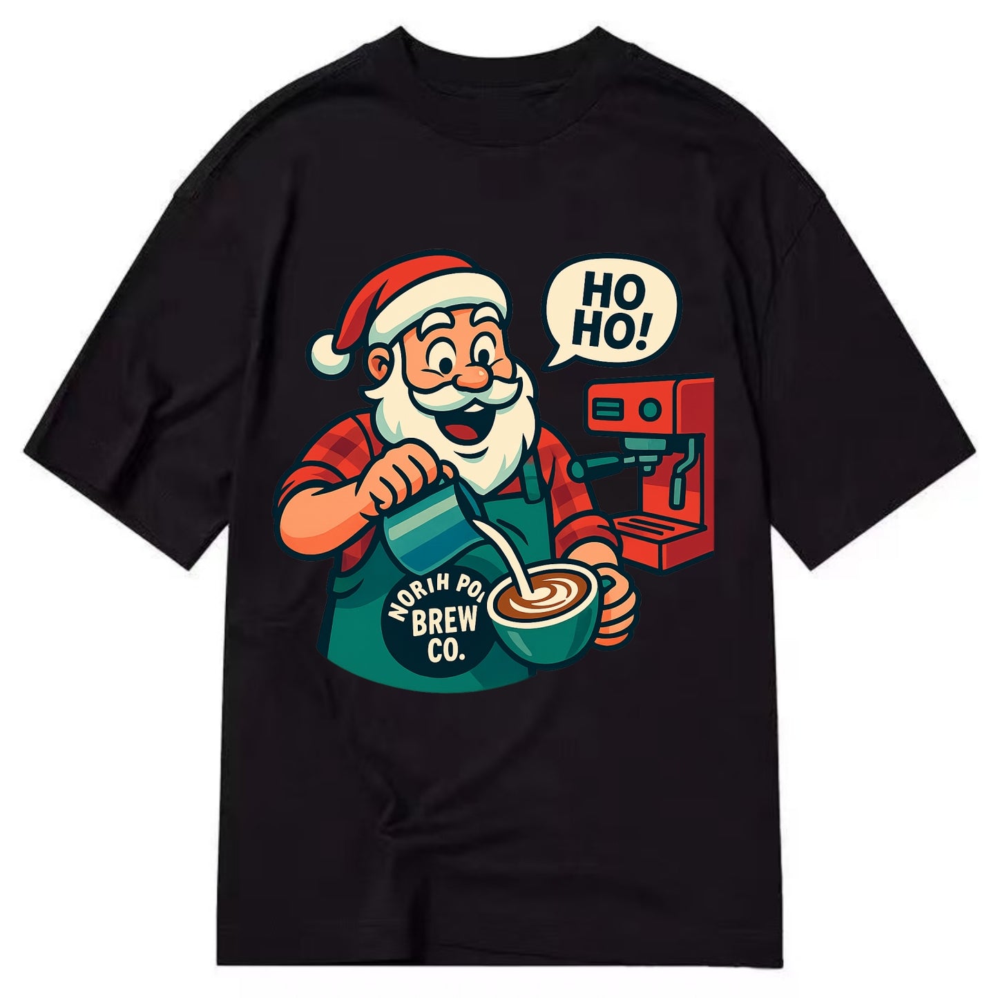 Santa Barista - Classic T-shirt - Black