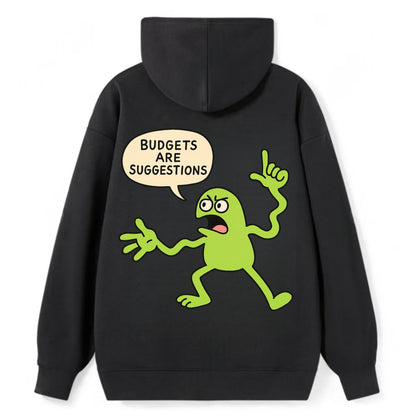 BUDGETS ARE SUGGESTIONS | Rebellious calculator - Classic Pullover Hoodie - Black