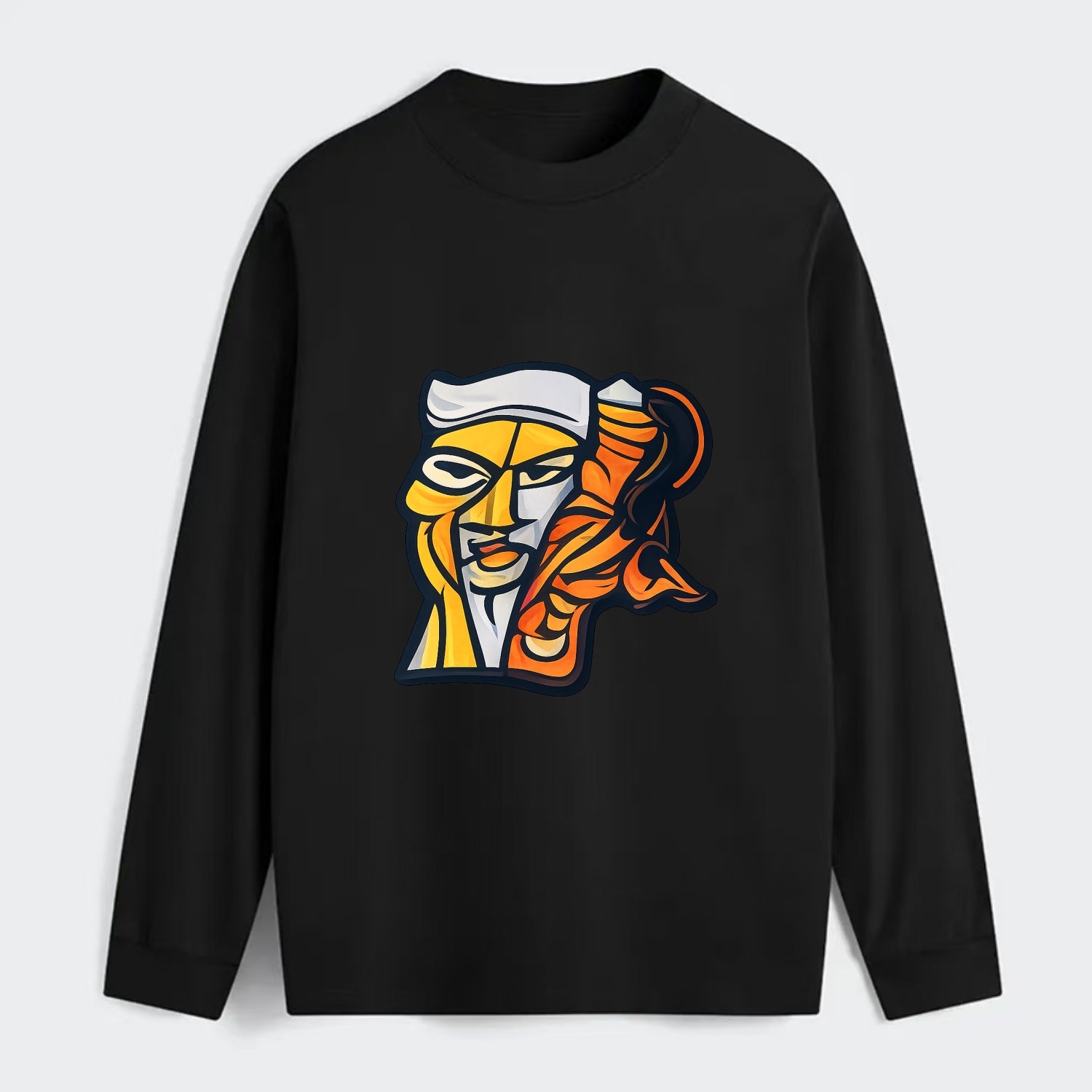 Axis Face - Classic Long Sleeve Shirt - Black