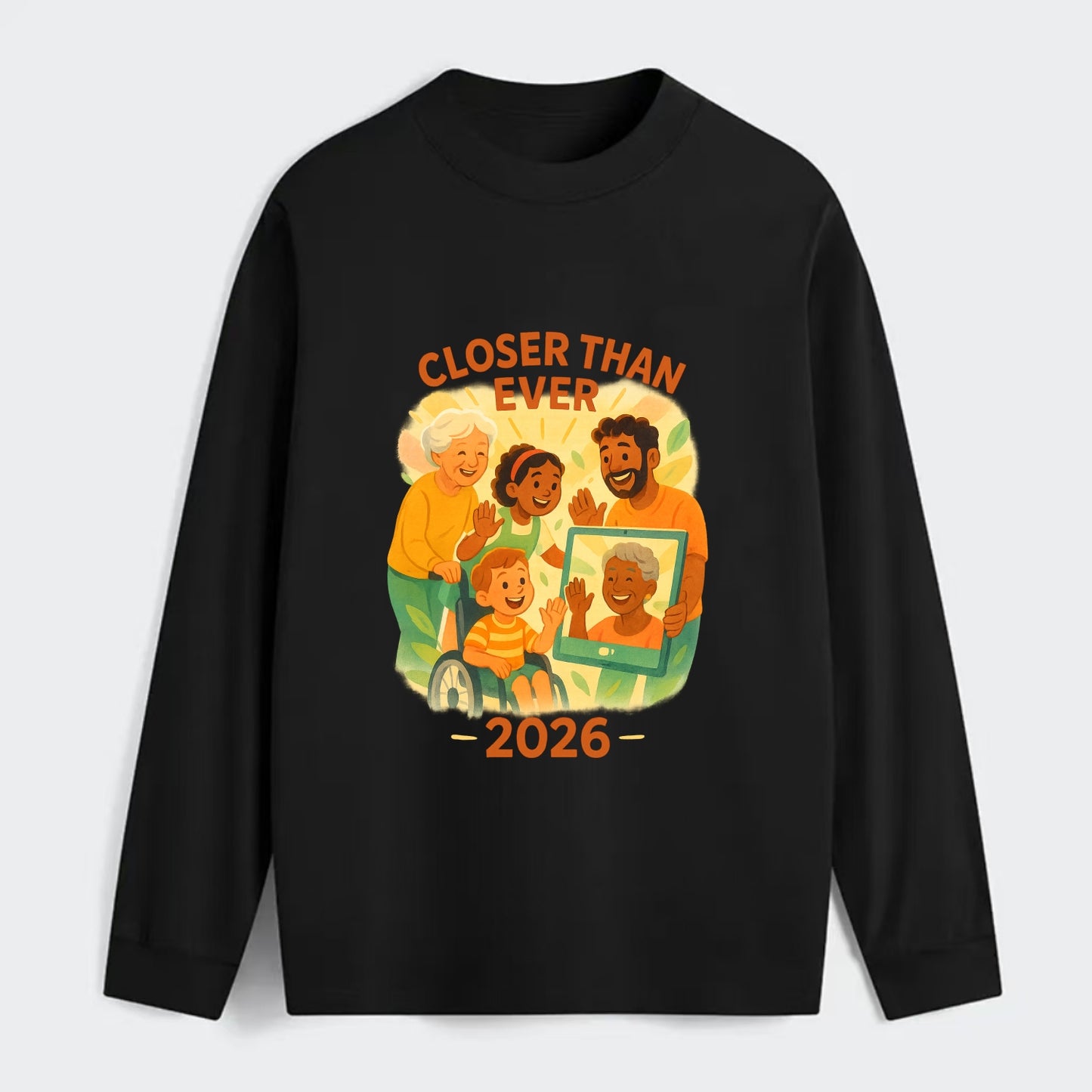 Technology bringing distant families together - "Closer Than Ever" - - Classic Long Sleeve Shirt - Black