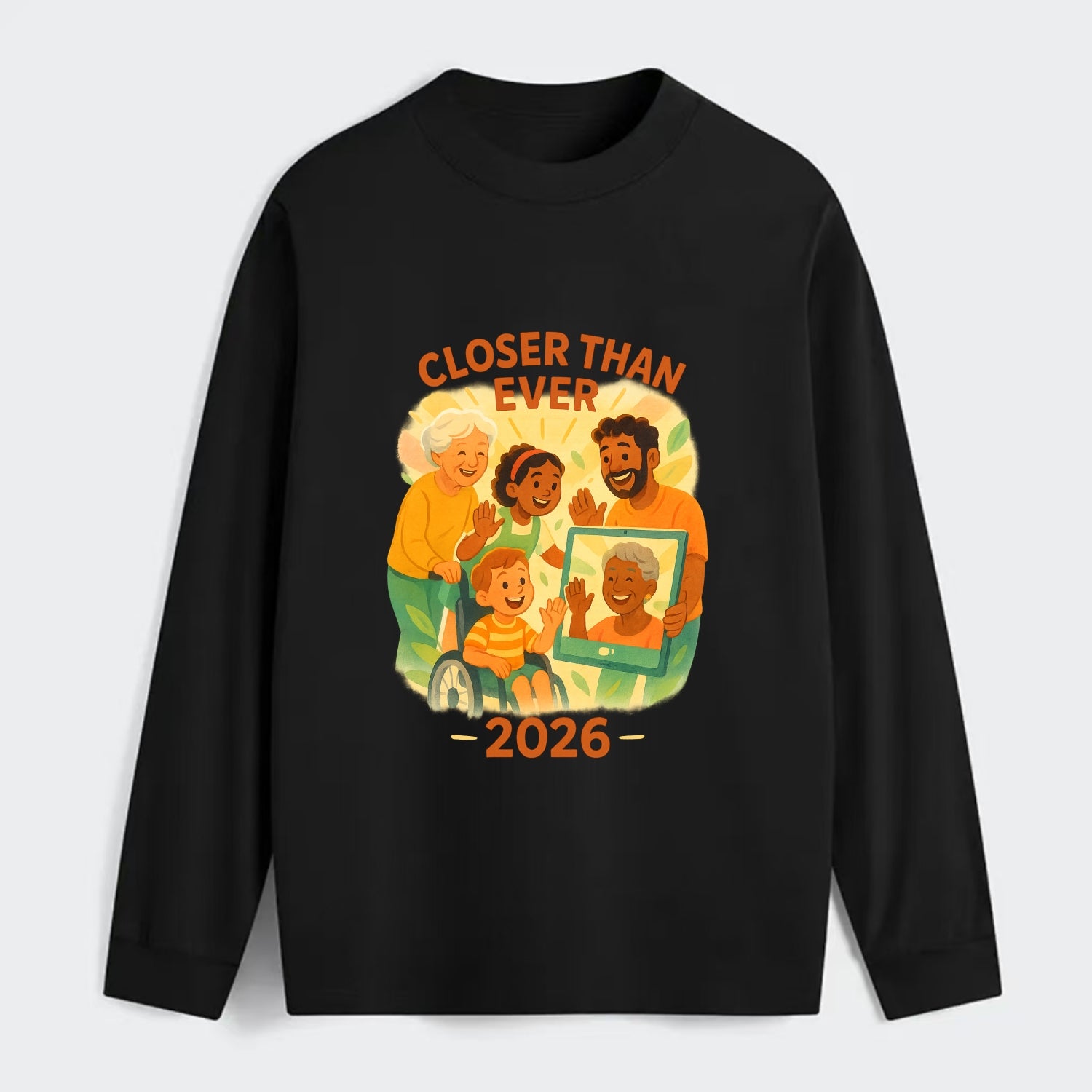 Technology bringing distant families together - "Closer Than Ever" - - Classic Long Sleeve Shirt - Black