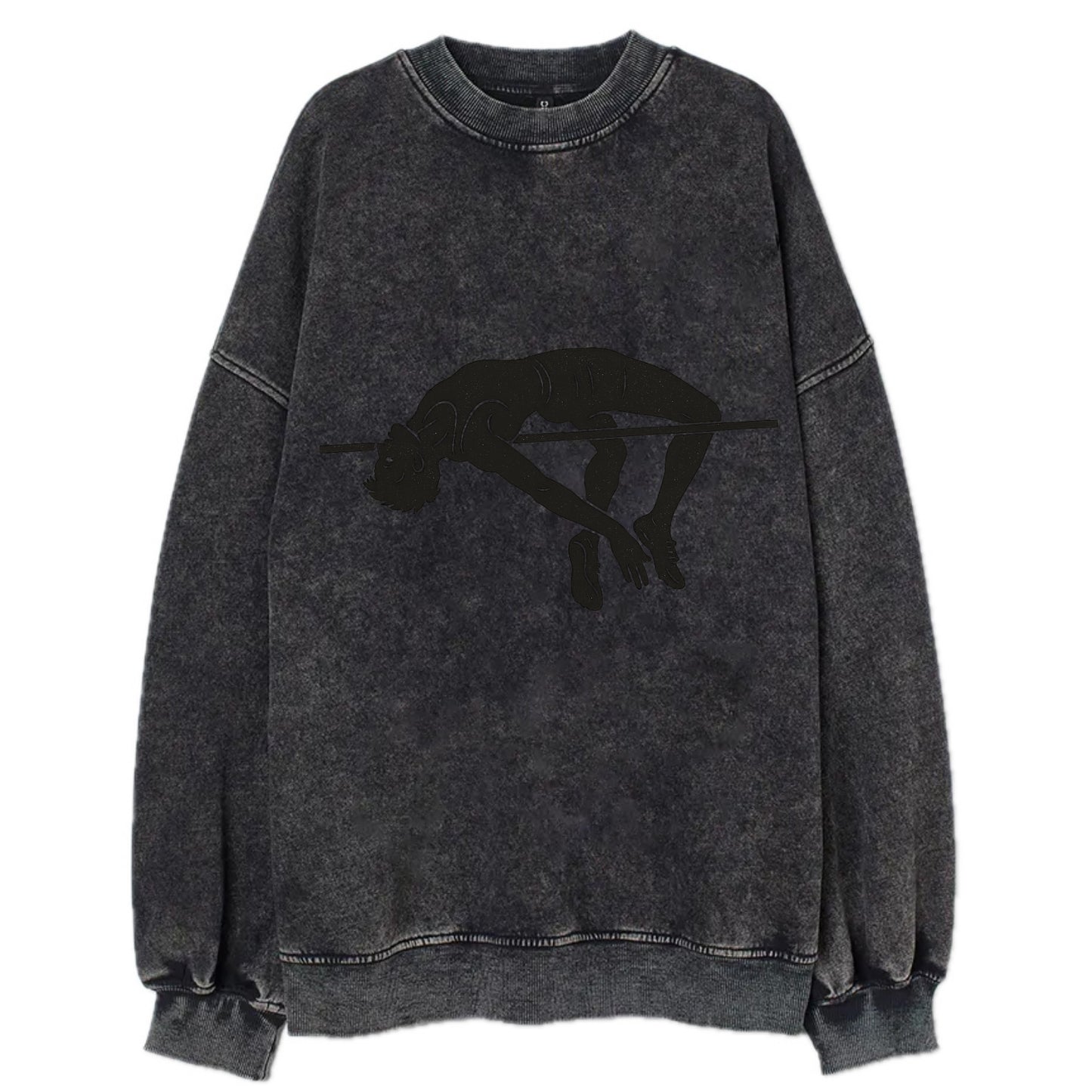 High jumper arching over bar - Vintage Sweatshirt - Black