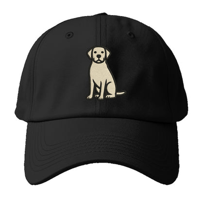 Goldador - Golden Lab mix sitting pose - Baseball Cap For Big Heads - Black